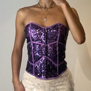 Purple Sequined Top